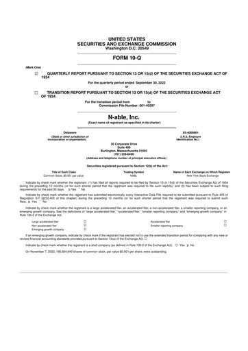Thumbnail N-Able 10-Q Quarterly Report FY2022 