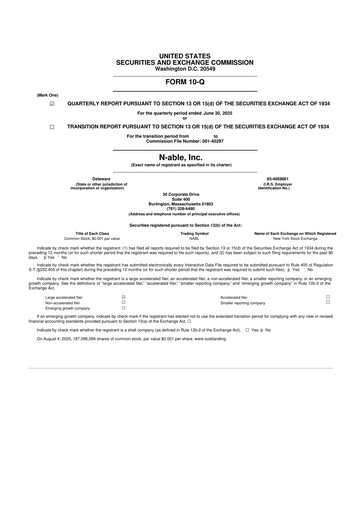 Thumbnail N-Able 10-Q Quarterly Report FY2025 