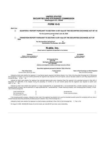 Thumbnail N-Able 10-Q Quarterly Report FY2026 
