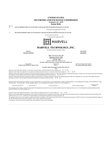 Thumbnail Marvell Technology 10-K Annual Report 2022
