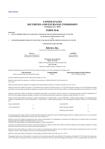 Thumbnail Klaviyo 10-K Annual Report 2023