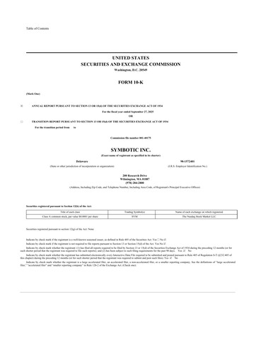 Thumbnail Symbotic 10-K Annual Report 2025