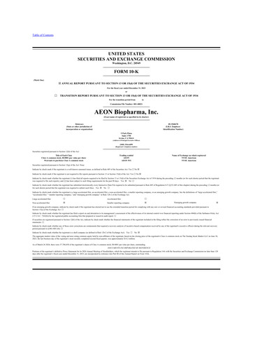 Thumbnail AEON Biopharma 10-K Annual Report 2023