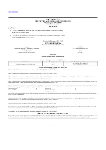 Thumbnail Paycor 10-K Annual Report 2022