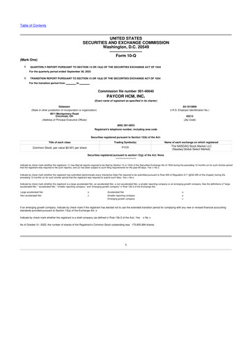 Thumbnail Paycor 10-Q Quarterly Report FY2023 