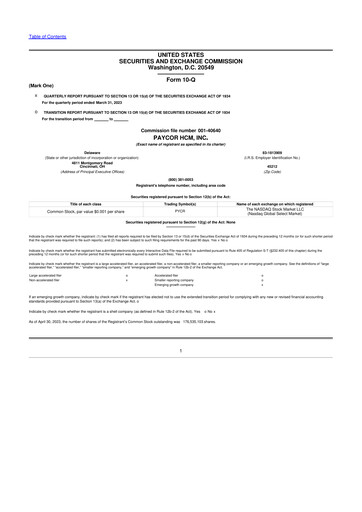 Thumbnail Paycor 10-Q Quarterly Report FY2023 