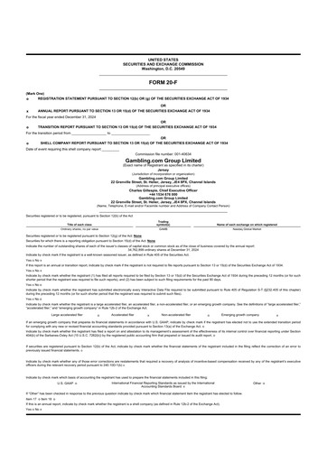 Thumbnail Gambling.com Group 20-F Annual Report 2024