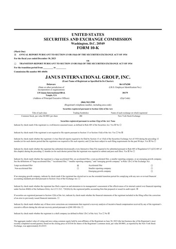 Thumbnail Janus International Group 10-K Annual Report 2023