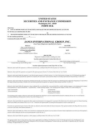 Thumbnail Janus International Group 10-K Annual Report 2024