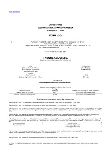 Thumbnail Taboola.com 10-Q Quarterly Report FY 