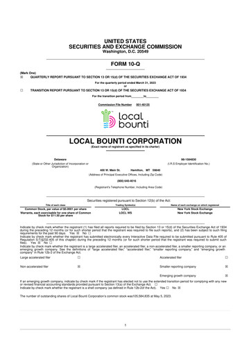 Thumbnail Local Bounti 10-Q Quarterly Report FY2023 