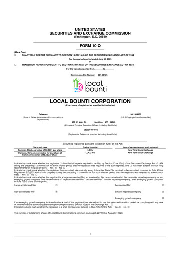 Thumbnail Local Bounti 10-Q Quarterly Report FY2023 