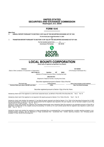 Thumbnail Local Bounti 10-K Annual Report 2023