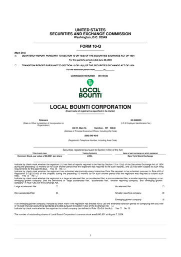 Thumbnail Local Bounti 10-Q Quarterly Report FY2024 