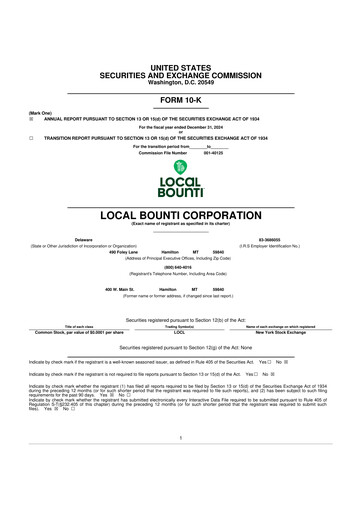 Thumbnail Local Bounti 10-K Annual Report 2024