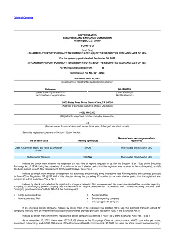 Miniature SoundHound AI 10-Q Rapport trimestriel 2022 