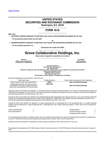Thumbnail Grove Collaborative 10-Q Quarterly Report FY2022 