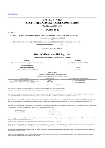 Thumbnail Grove Collaborative 10-K Annual Report 2022