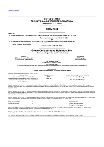 Thumbnail Grove Collaborative 10-Q Quarterly Report FY2023 