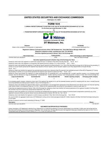 Thumbnail DT Midstream 10-K Annual Report 2025