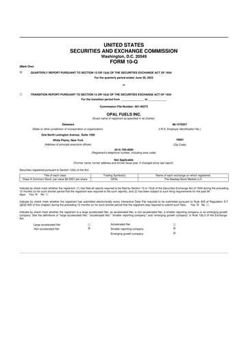 Vorschaubild OPAL Fuels 10-Q Quartalsbericht 2023 
