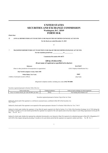 Thumbnail OPAL Fuels 10-K Annual Report 2023