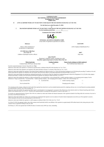 Thumbnail Integral Ad Science 10-K Annual Report 2024