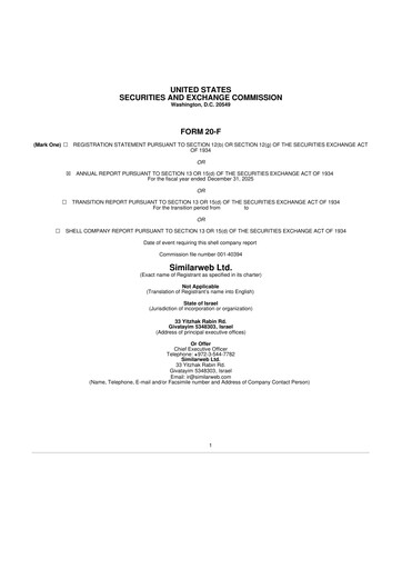 Thumbnail Similarweb 20-F Annual Report 2025