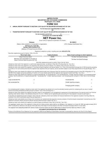 Miniature NET Power 10-K Rapport annuel 2025