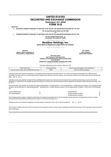 Vorschaubild Nextdoor 10-Q Quartalsbericht 2022 