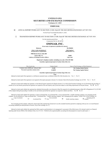 Vorschaubild OmniAb 10-K Jahresbericht 2022