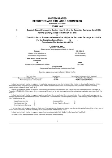 Thumbnail OmniAb 10-Q Quarterly Report FY 