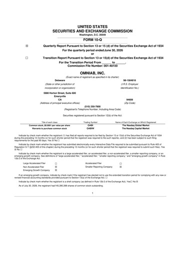 Thumbnail OmniAb 10-Q Quarterly Report FY2026 