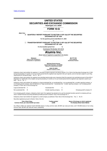 Thumbnail Alumis 10-Q Quarterly Report FY2025 