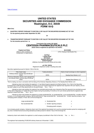 Thumbnail Centessa Pharmaceuticals 10-Q Quarterly Report FY2023 