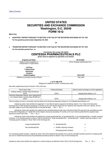 Thumbnail Centessa Pharmaceuticals 10-Q Quarterly Report FY2025 