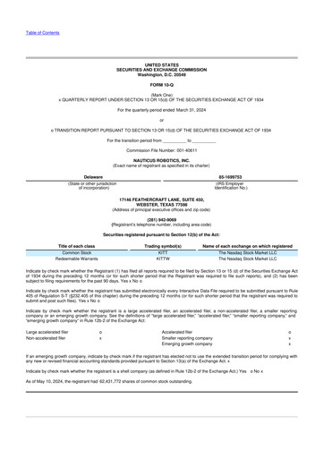 Thumbnail Nauticus Robotics 10-Q Quarterly Report FY2024 