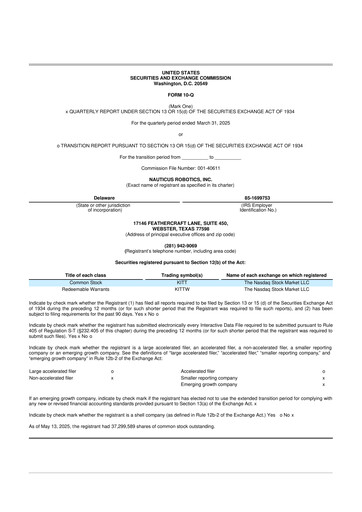 Thumbnail Nauticus Robotics 10-Q Quarterly Report FY2025 