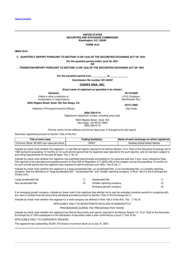 Vorschaubild Telesis Bio 10-Q Quartalsbericht 2021 
