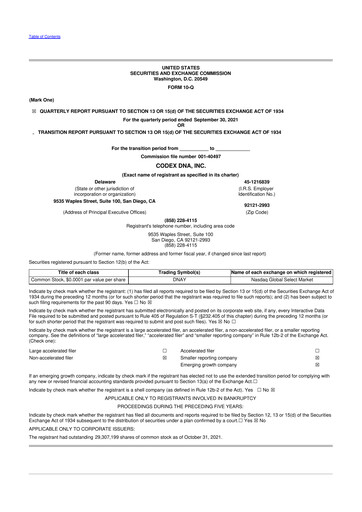 Vorschaubild Telesis Bio 10-Q Quartalsbericht 2021 