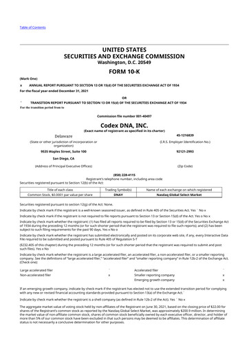 Thumbnail Telesis Bio 10-K Annual Report 2021