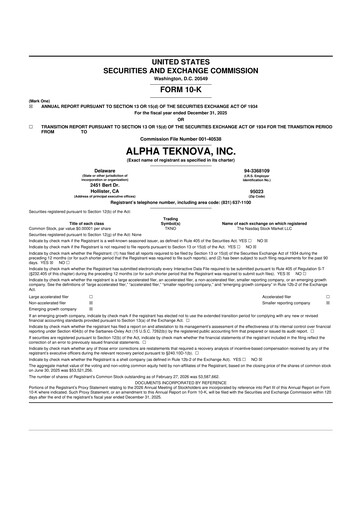 Thumbnail Alpha Teknova 10-K Annual Report 2025
