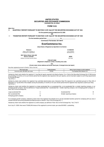 Thumbnail EverCommerce 10-Q Quarterly Report FY2026 