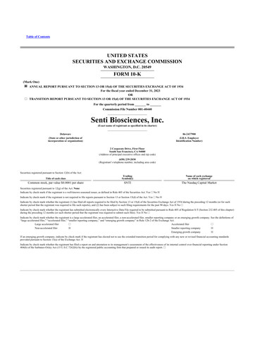 Thumbnail Senti Biosciences 10-K Annual Report 2023