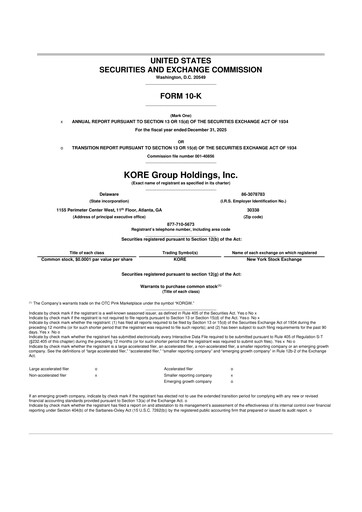 Thumbnail KORE Group 10-K Annual Report 2025