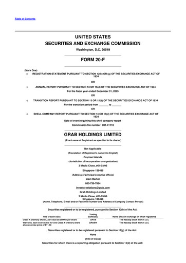 Thumbnail Grab Holdings 20-F Annual Report 2025