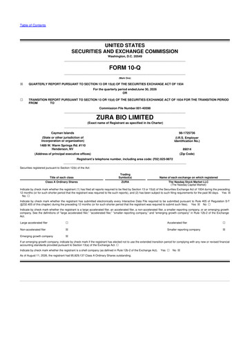 Thumbnail Zura Bio 10-Q Quarterly Report FY2026 