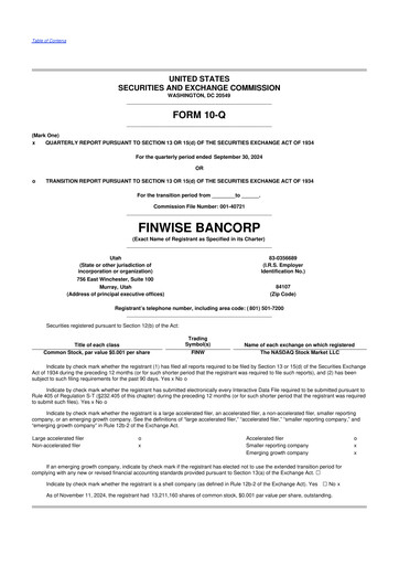 Thumbnail FinWise Bancorp 10-Q Quarterly Report FY2024 