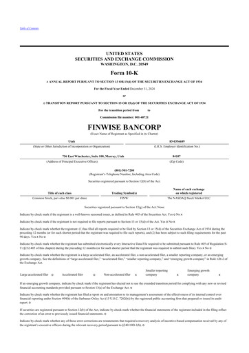 Miniature FinWise Bancorp 10-K Rapport annuel 2024