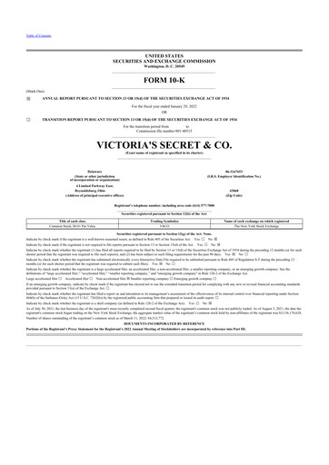 Thumbnail Victoria's Secret & Co 10-K Annual Report 2021